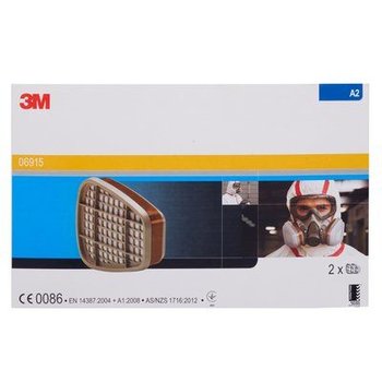 Cartouche filtrante à charbon actif 3M™ pour masques de peinture, A2 Box à 4 pièces