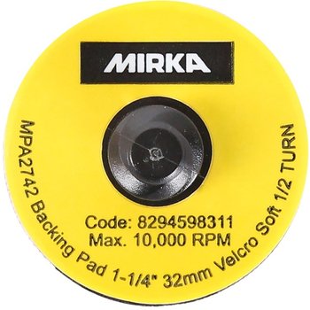 Ø 32 mm Schleifteller mit GRIP-Haftung, soft, ungelocht, Quick-Lock Gewinde. Geeignet für Elektroexzenter CEROS150NV und Druckluftexzenter ROS150NV