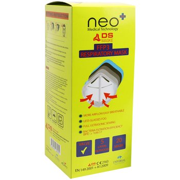 Atemschutzmaske FFP3 mit Ventil, Box à 20 Stk.