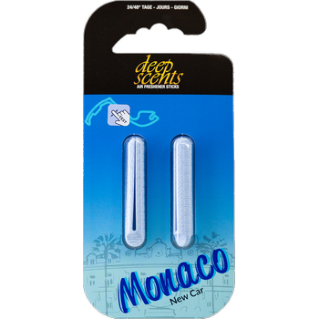 Deep Scents, Vent Sticks, Monaco - New Car, Pack à 2 Stk.