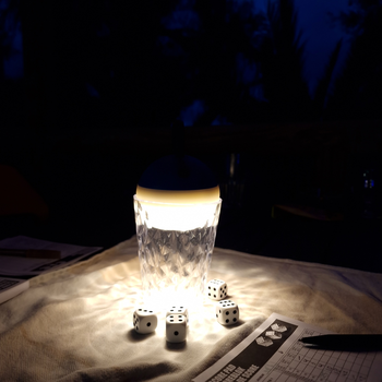 MOON+LIGHT, sky blue, recycelte USB-Laterne, Gloweffekt