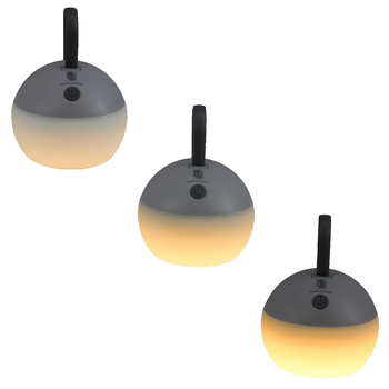 MOON+LIGHT, stone grey, recycelte USB-Laterne, Gloweffekt
