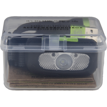 HEAD+BEAM100, black as night, 100 Lumen, Aufbewahrungsbox