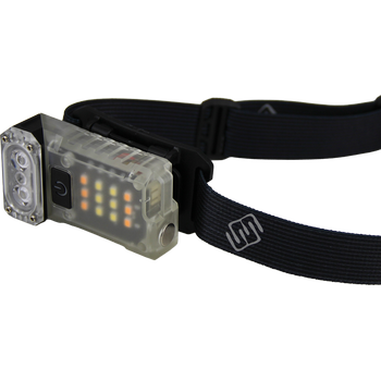 TWIST+SHINE450H, EDC Clip Lampe mit Stirnband, black as night+glowy, 450 Lumen, inkl. Ladekabel USB A/C-C