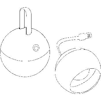 MOON+LIGHT, sky blue, recycelte USB-Laterne, Gloweffekt