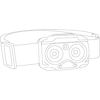 HEAD+BEAM400, grass green, 400 Lumen, Hybridstirnlampe mit Box und Ladekabel USB-C