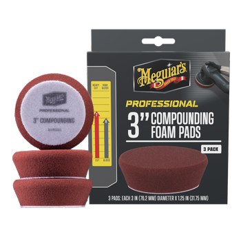 Meguiar’s PRO éponge de polissage - fort - ø 75 mm - rouge, 3 pcs.