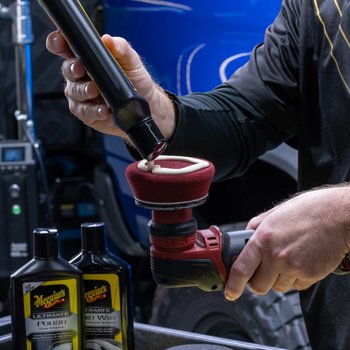 Meguiar’s PRO éponge de polissage - fort - ø 75 mm - rouge, 3 pcs.