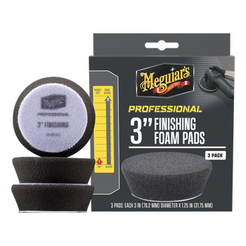 Meguiar’s PRO Éponge à polir - fine ø 75 mm - noire, 3 pièces.