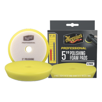 Meguiar's PRO Polierschwamm - Mittel ø 125 mm - gelb, 2 Stk.