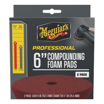 Meguiar's PRO Polierschwamm - Stark ø 150 mm - rot, 2 Stk.