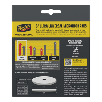 Meguiar's PRO Ultra Universal Mikrofaser Polierpad ø 150 mm, 2 Stk.