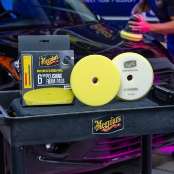 Meguiar's PRO Polierschwamm - Mittel ø 150 mm - gelb, 2 Stk.