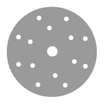 Micrum MIL Finishing Scheibe 150 mm-Ø 15 Loch, P4000, dunkelgrau, 25 Stück/Pack