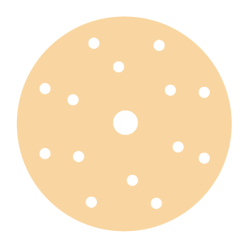 Micrum MIL Finishing Scheibe 150 mm-Ø 15 Loch, P1200, orange, 25 Stück/Pack