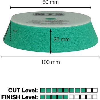 MTS Polierpad Pro - stark, grün, ø 80/100 mm, 2 Stk.