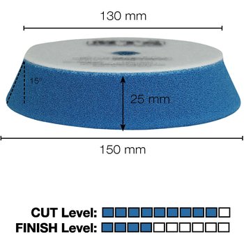 MTS Polierpad Pro - sehr stark, blau, ø 130/150 mm, 2 Stk.