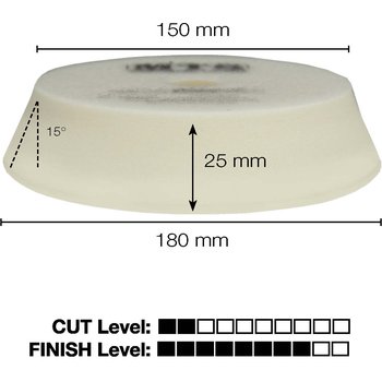 MTS Polierpad Pro - fein, weiss, ø 150/180 mm, 2 Stk.