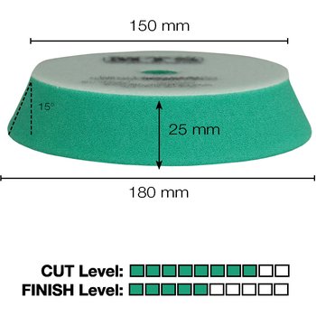 MTS Polierpad Pro - stark, grün, ø 150/180 mm, 2 Stk.