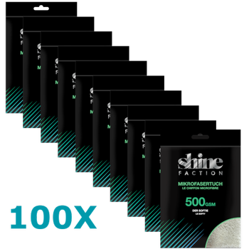 Shine Faction Mikrofasertuch, Grau, 40 x 40 cm, 100 Stk.