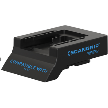Scangrip Connector, Adaptateur intelligent avec système de sécurité de la batterie, compatible avec FLEX