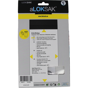 aLOKSAK 3.7x7 Small Phone - 2 Stück (8,5 x 15,8 cm) Kleines bis mittleres Smartphone