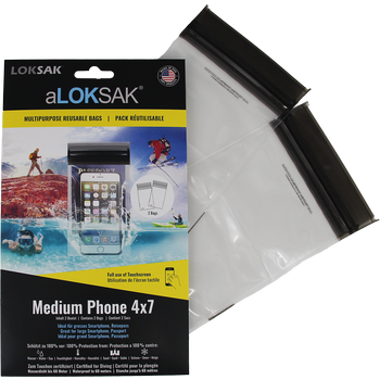 aLOKSAK 4x7 Medium Phone - 2 pcs. (10.8 x 18.1 cm) Grand Smartphone, Passeport 