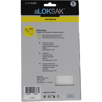 aLOKSAK 6x6 Wallet - 2 pcs (15,9 x 13,3 cm) Portefeuille, Appareil photo de poche