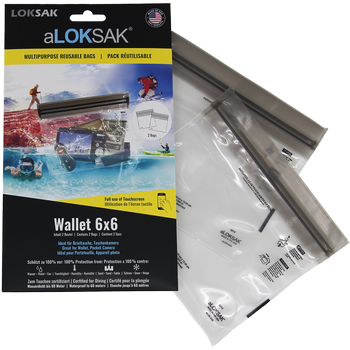 aLOKSAK 6x6 Wallet - 2 pcs (15,9 x 13,3 cm) Portefeuille, Appareil photo de poche 