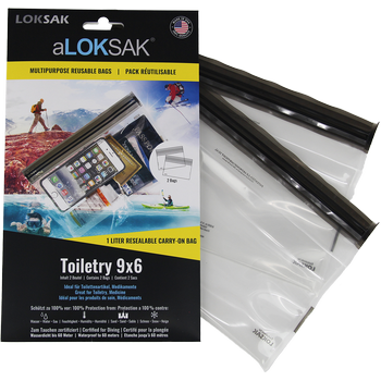 aLOKSAK 9x6 Toiletry - 2 pcs (21,8 x 13,3 cm) Produits de soin, Médecaments 