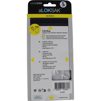 aLOKSAK Neck Wallet 3.9x7.5 - 2 pcs. & 1 Lanière (9.9 x 19 cm) Billet d'événement, Téléphone portable