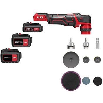 Flex PXE 80, 10.8-EC/2.5 Set Polierer, inkl. 2x Adapter 2,5Ah, 1x Ladestation CA10.8/18.0
